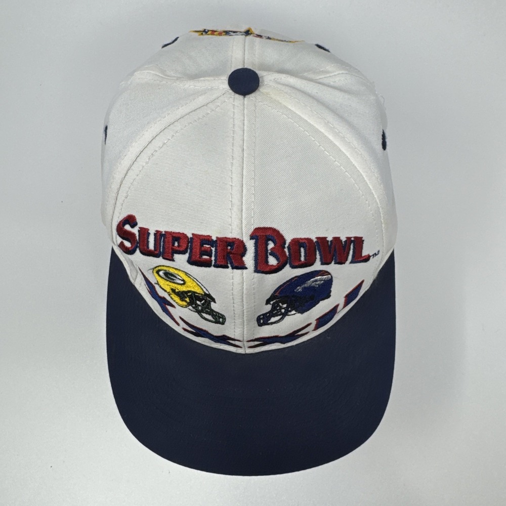 Vintage Super Bowl XXXII 1998 Broncos vs Packers Logo7 Snapback‎ Hat Cap - Picture 8 of 14